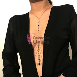 Accesoriu de bust Luxury BLX011 din metal cu strasuri pentru rochii elegante, costum de baie - Argintiu